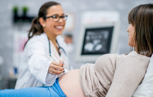 Woman getting ultrasound Woman getting ultrasound